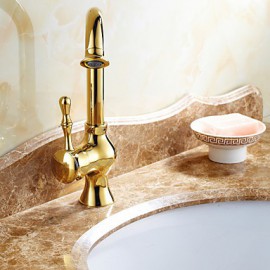 Deck Mounted Single Handle One Hole with Ti-PVD Kitchen Tap