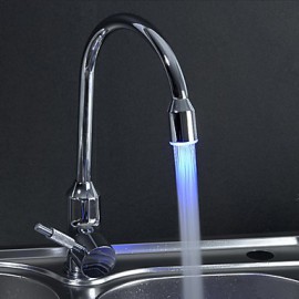 Kitchen Tap Contemporary LED Brass Chrome