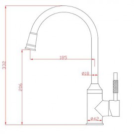 Kitchen Tap Contemporary LED Brass Chrome