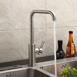 Sink Tap Centerset with Brushed Single Handle One Hole