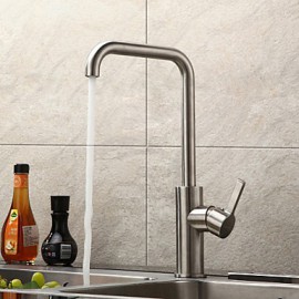Sink Tap Centerset with Brushed Single Handle One Hole