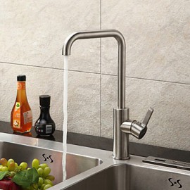 Sink Tap Centerset with Brushed Single Handle One Hole