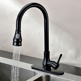 Deck Mounted Single Handle One Hole with Oil-rubbed Bronze Kitchen Tap