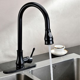 Deck Mounted Single Handle One Hole with Oil-rubbed Bronze Kitchen Tap