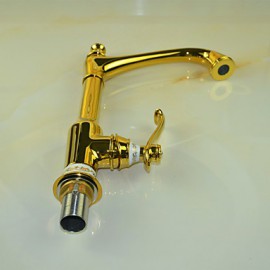 Deck Mounted Single Handle One Hole with Ti-PVD Kitchen Tap