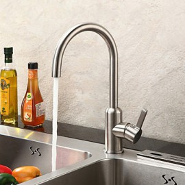 Kitchen Tap Centerset with Brushed Single Handle One Hole