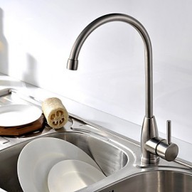 High Quality Fashion Brushed Finish Stainless Steel 360 Degree Rotatable Kitchen Sink Tap