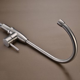 High Quality Fashion Brushed Finish Stainless Steel 360 Degree Rotatable Kitchen Sink Tap