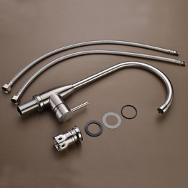 High Quality Fashion Brushed Finish Stainless Steel 360 Degree Rotatable Kitchen Sink Tap