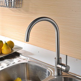 High Quality Fashion Brushed Finish Stainless Steel 360 Degree Rotatable Kitchen Sink Tap