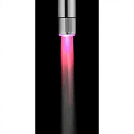 Battery-Free Stylish Water Powered Kitchen Temperature Control Heat Sensor LED Tap Light