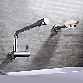 Wall Mounted Single Handle One Hole with Chrome Kitchen Tap