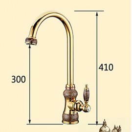 Deck Mounted Single Handle One Hole with Ti-PVD Kitchen Tap