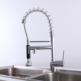 Deck Mounted Two Handles One Hole with Chrome Kitchen Tap