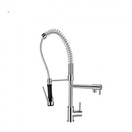 Deck Mounted Two Handles One Hole with Chrome Kitchen Tap