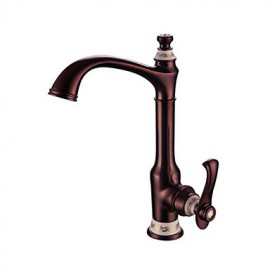 Deck Mounted Single Handle One Hole with Oil-rubbed Bronze Kitchen Tap