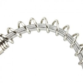 Brushed Chrome Finish All Copper Double Water Outlet Port High-Pressure Spring Tap