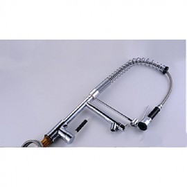 Pull Down Kitchen Sink Tap Swivel Spout Mixer Chrome Finish
