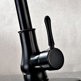 Personalized Kitchen Tap Antique Oil Rubbed Bronze Finish Solid Brass Single Handle Pull Out spray