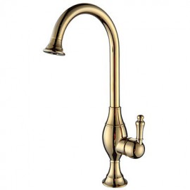 Deck Mounted Single Handle One Hole with Ti-PVD Kitchen Tap