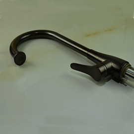Deck Mounted Single Handle One Hole with Oil-rubbed Bronze Kitchen Tap