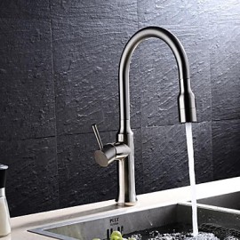 Deck Mounted Single Handle One Hole with Brushed Kitchen Tap