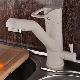 Deck Mounted Two Handles One Hole with Painting Kitchen Tap