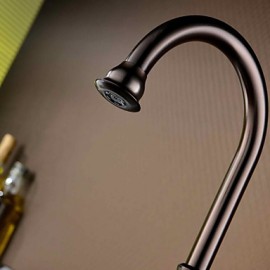 Antique Oil-rubbed Bronze Finish One Hole Single Handle Rotatable Kitchen Tap