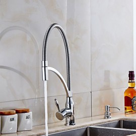 Contemporary Kitchen Tap Pre Rinse Brass Chrome One Hole