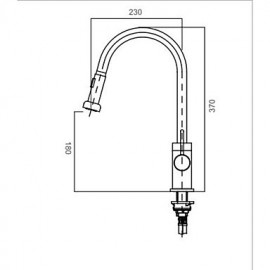 American Standard Deck Mounted Single Handle One Hole with Nickel Brushed Kitchen Tap