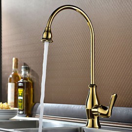 Contemporary Ti-PVD One Hole Single Handle Kitchen Tap
