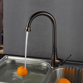 Deck Mounted Single Handle One Hole with Oil-rubbed Bronze Kitchen Tap