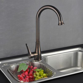 Deck Mounted Single Handle One Hole with Oil-rubbed Bronze Kitchen Tap