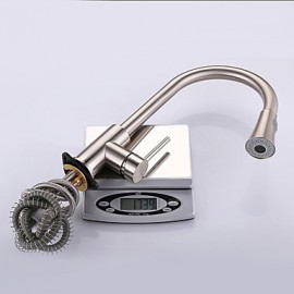 Kitchen Tap Traditional Pullout Spray Brass Nickel Brushed