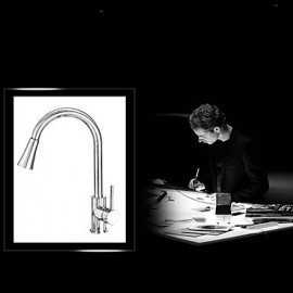 Kitchen Tap Traditional Pullout Spray Brass Nickel Brushed