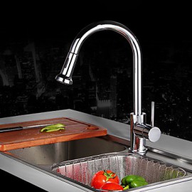 Kitchen Tap Traditional Pullout Spray Brass Nickel Brushed