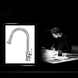 Kitchen Tap Traditional Pullout Spray Brass Nickel Brushed