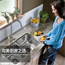 Kitchen Tap Traditional Pullout Spray Brass Nickel Brushed