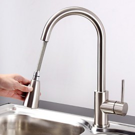 Deck Mounted Single Handle One Hole with Brushed Kitchen Tap