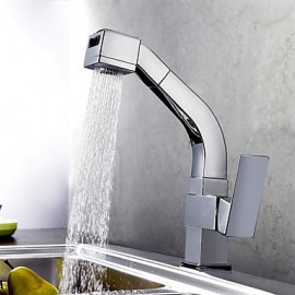 Kitchen Tap Contemporary Pullout Spray Brass Chrome