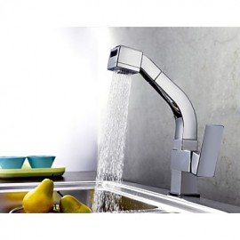 Kitchen Tap Contemporary Pullout Spray Brass Chrome