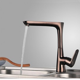 Deck Mounted Single Handle One Hole with Oil-rubbed Bronze Kitchen Tap