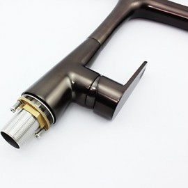 Deck Mounted Single Handle One Hole with Oil-rubbed Bronze Kitchen Tap