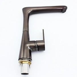 Deck Mounted Single Handle One Hole with Oil-rubbed Bronze Kitchen Tap