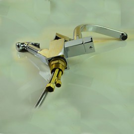 Centerset Contemporary Two Spouts Kitchen Tap(Chrome Finish)