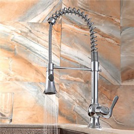 Warpeu Deck Mounted Single Handle One Hole with Chrome Kitchen Tap