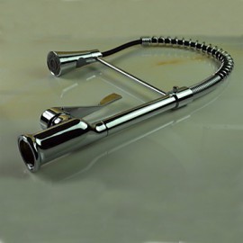 Single Handle Solid Brass Pull Down Kitchen Tap - Chrome Finish