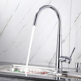 Deck Mounted Single Handle One Hole with Chrome Kitchen Tap