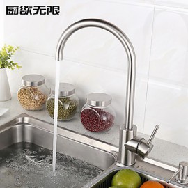 Deck Mounted Single Handle One Hole with Brushed Kitchen Tap