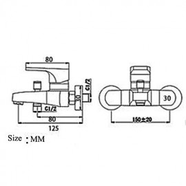 American Standard Wall Mounted Single Handle One Hole with Chrome Kitchen Tap